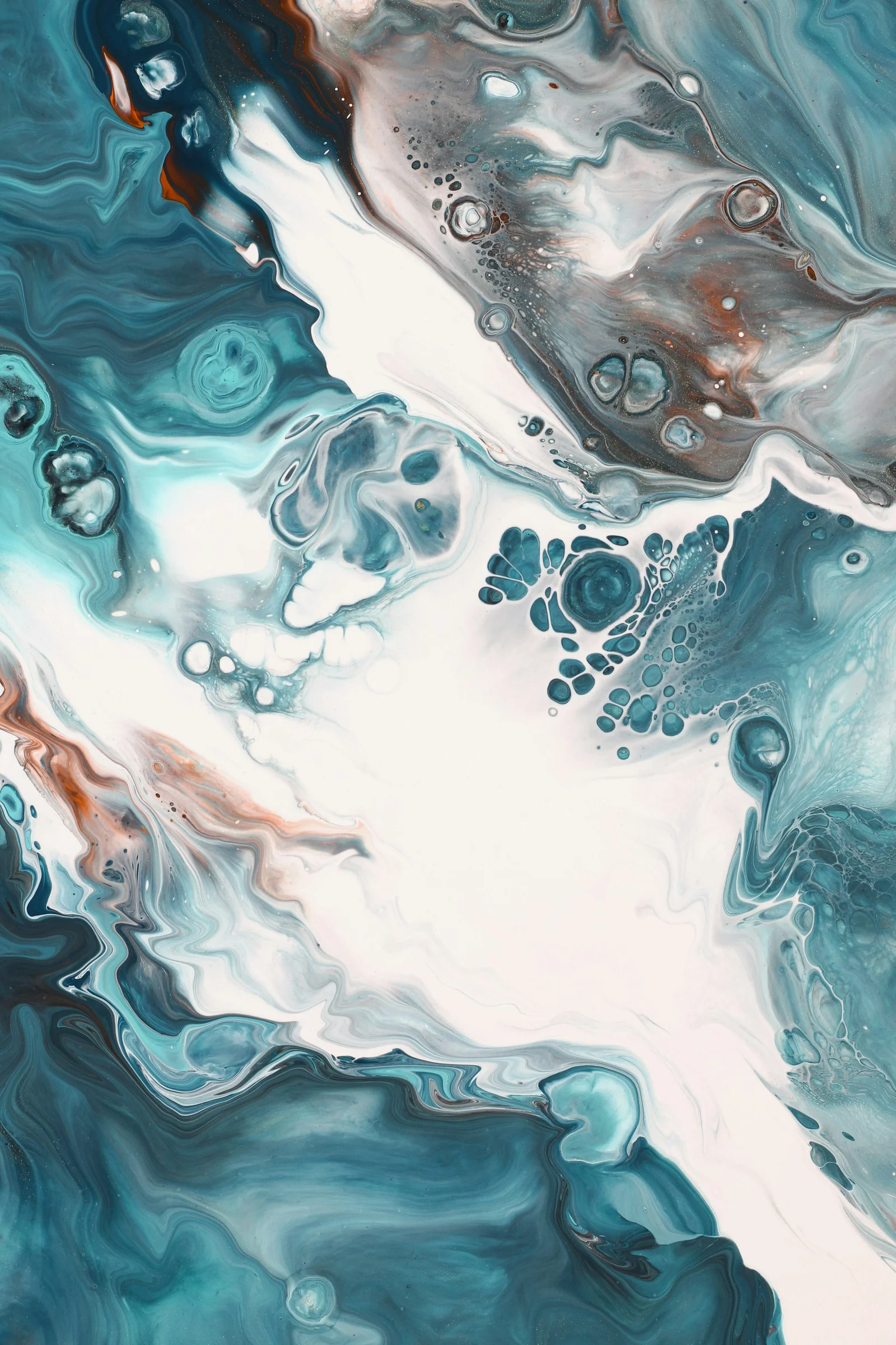 Flowing blue tones suggesting the movement of water